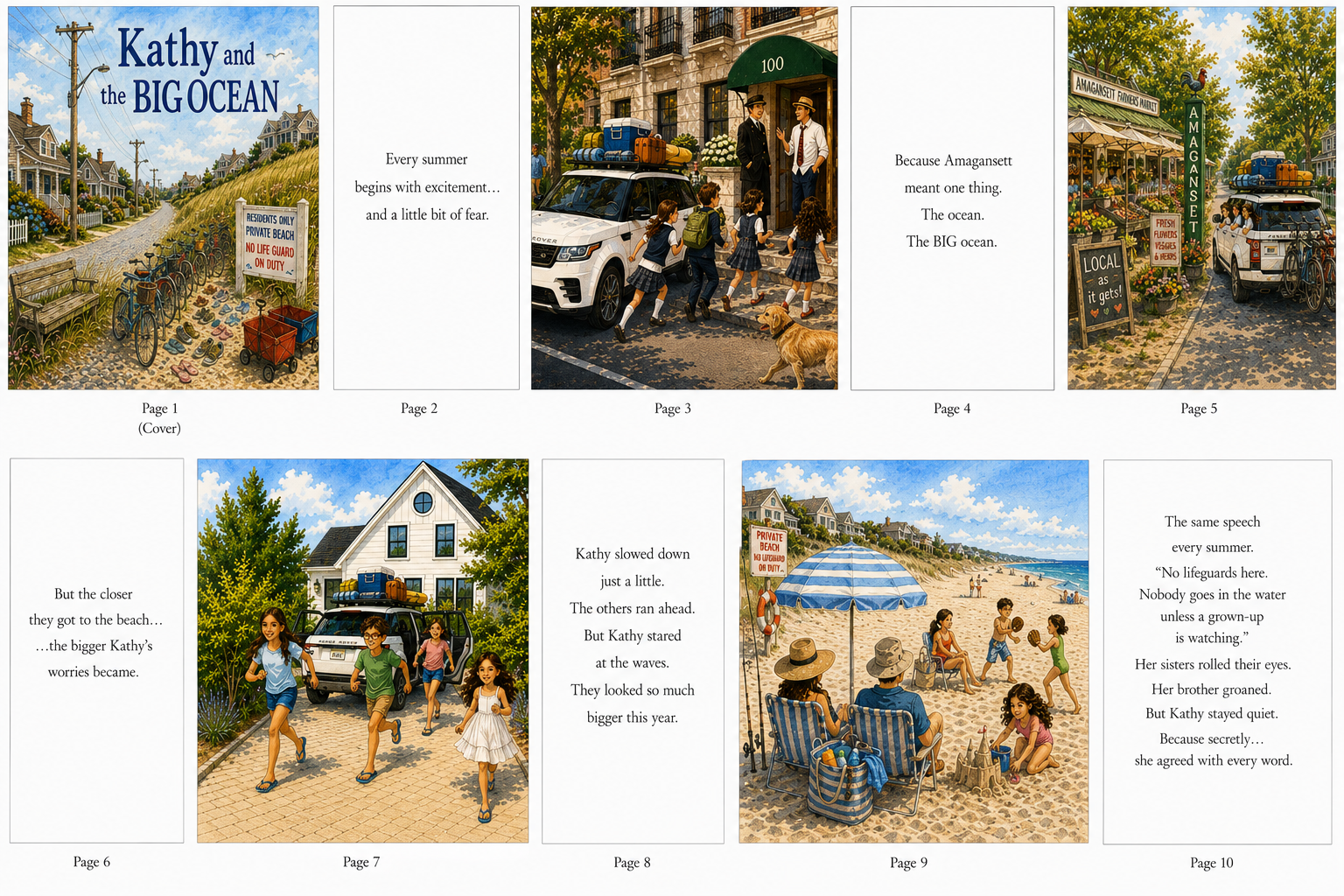 Kathy and the Big Ocean — a custom illustrated children's storybook